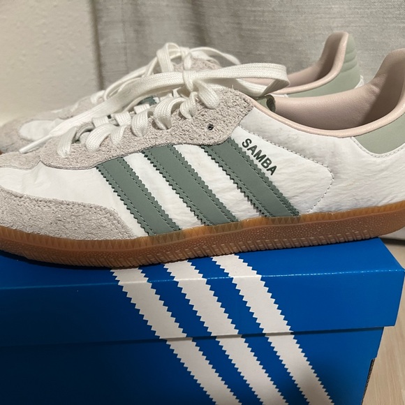 Cute Spring Adidas Samba OG women’s size 8.5. ID0492 green and white - Picture 9 of 11